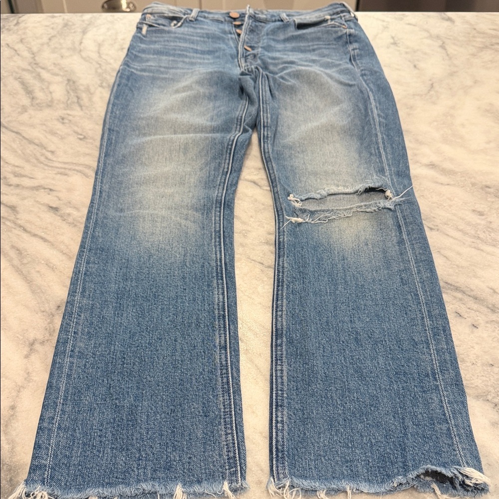 MOTHER Pixie Dazzler Ankle Fray Jeans - popism